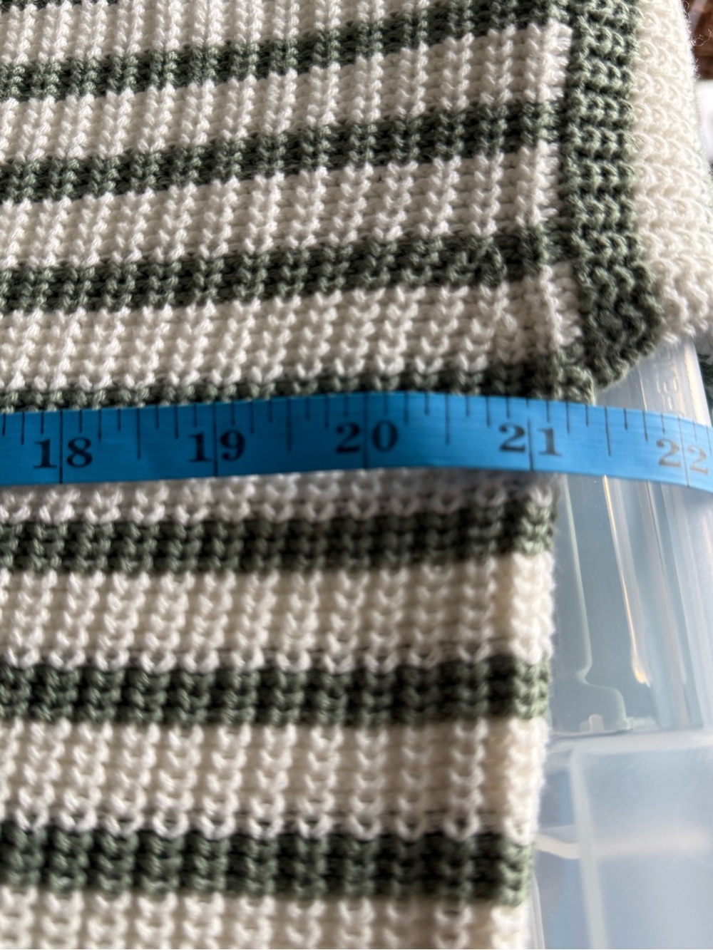 NWT J.Jill Set: Olive Stripe Sweater (21" P2P) Olive Utility Skirt (Sz 10) - Picture 7 of 16